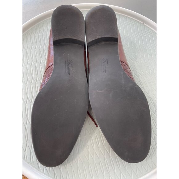 Trotters Oxfords Size 12 Narrow Woven Leather Brown Lace Up Comfortable Formal - Picture 8 of 10